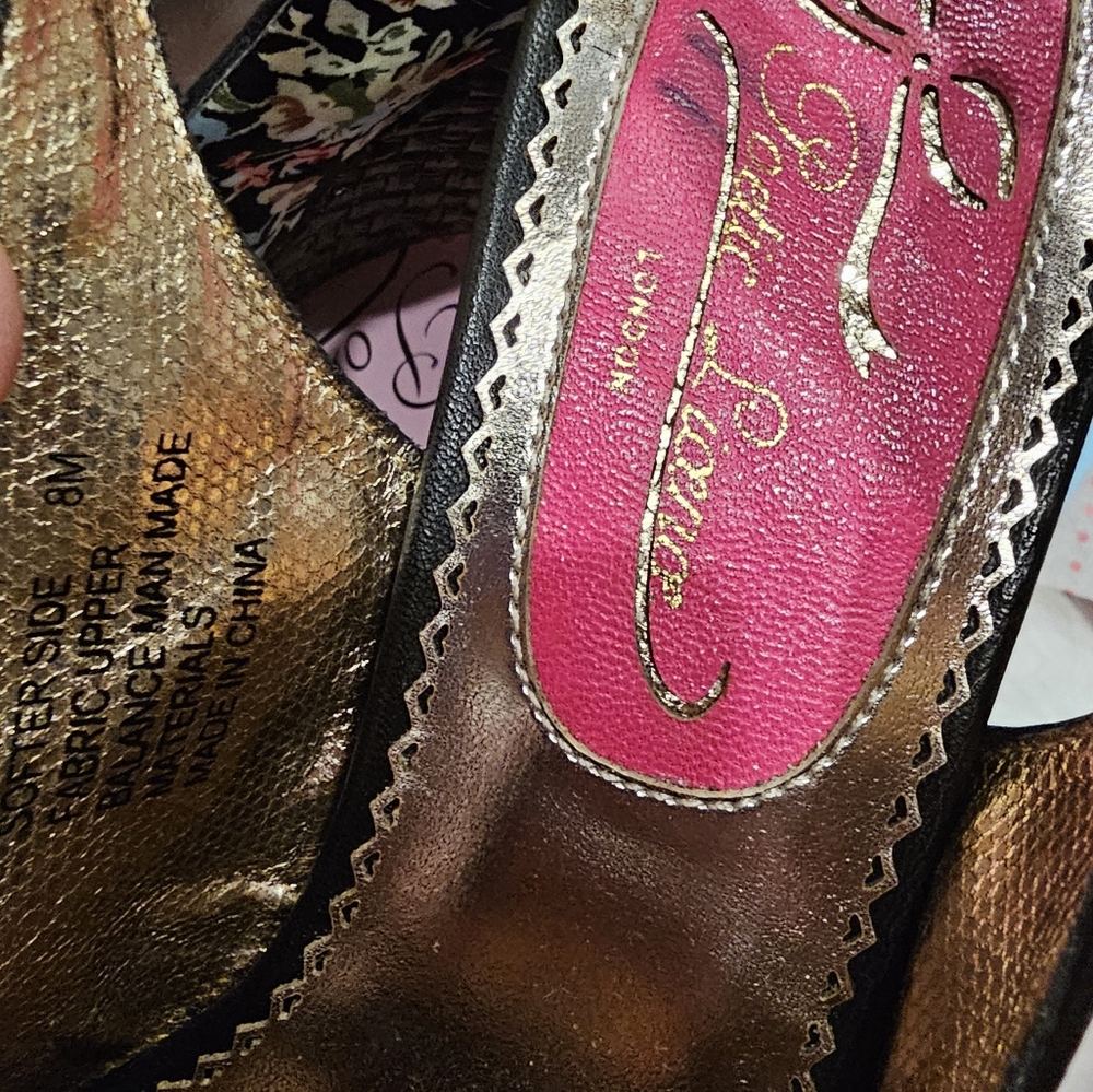 Poetic Licence Softer Side floral PeepToe Slingback Platform Wedge 8M New in box - Picture 13 of 16